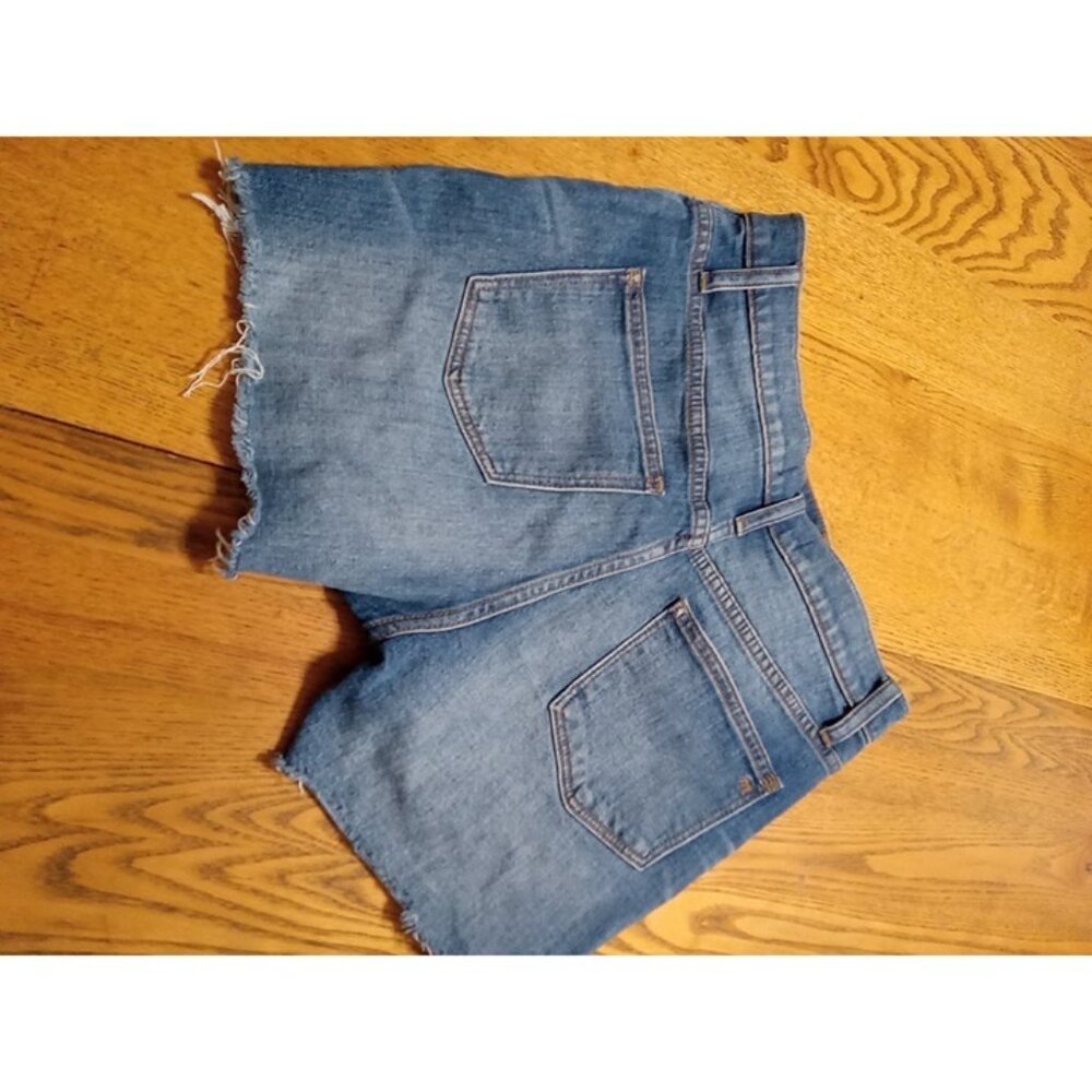 MADEWELL Jeans Shorts Womens 27 Blue HIGH RISE Preowned Summer Denim Raw Hem ? - Picture 8 of 9